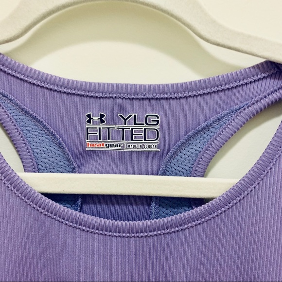 Under Armour Purple Fitted Heat Hear Tank - Picture 3 of 4